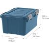 imageIRIS USA WeatherPro 19 Qt EcoFriendly Storage Bins with Lids 6 Pack BPAFree Plastic Gasket Box with Tight Latch and Seal Stackable Nestable Tote Tub  Navy19 Qt  6 Pack