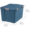 imageIRIS USA WeatherPro 19 Qt EcoFriendly Storage Bins with Lids 6 Pack BPAFree Plastic Gasket Box with Tight Latch and Seal Stackable Nestable Tote Tub  Navy74 Qt  4 Pack