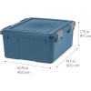 imageIRIS USA WeatherPro 19 Qt EcoFriendly Storage Bins with Lids 6 Pack BPAFree Plastic Gasket Box with Tight Latch and Seal Stackable Nestable Tote Tub  Navy31 Qt  4 Pack