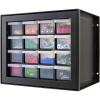 imageIRIS USA Plastic Drawer Storage Organizer 2Pack 26Drawer Teacher Toolbox Bead Small Parts Organizer Cabinet for Hardware Crafts Nuts Bolts Tools Sticker Business Scrapbook Art Hobby Garage  Black16 Drawer