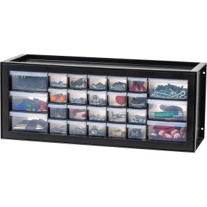 imageIRIS USA Plastic Drawer Storage Organizer 2Pack 26Drawer Teacher Toolbox Bead Small Parts Organizer Cabinet for Hardware Crafts Nuts Bolts Tools Sticker Business Scrapbook Art Hobby Garage  Black26 Drawer