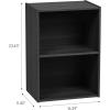 imageIRIS CX2 Wood Bookshelf Storage Shelf Bookcase 2Tier WhiteBlack