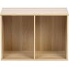 imageIRIS CX2 Wood Bookshelf Storage Shelf Bookcase 2Tier WhiteLight Brown