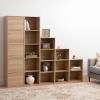 imageIRIS CX2 Wood Bookshelf Storage Shelf Bookcase 2Tier WhiteLight Brown