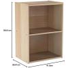 imageIRIS CX2 Wood Bookshelf Storage Shelf Bookcase 2Tier WhiteLight Brown