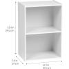 imageIRIS CX2 Wood Bookshelf Storage Shelf Bookcase 2Tier WhiteWhite