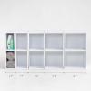 imageIRIS USA 2Tier Cubby Storage Bookshelf with Adjustable Shelves 6quot Width Stackable Easy Assembly Space Saving Shelving Unit Bookcase White6W  2 Tier