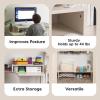 imageIRIS USA 2Tier MultiPurpose PC Monitor Organizer Stand Stackable Ergonomic Desktop and Countertop Riser for Computer Laptop TV Shoes Kitchen Pantry and Closet Organization BlackWhite