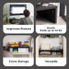 imageIRIS USA 2Tier MultiPurpose PC Monitor Organizer Stand Stackable Ergonomic Desktop and Countertop Riser for Computer Laptop TV Shoes Kitchen Pantry and Closet Organization BlackBlack