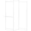 imageIRIS USA 3 Panels Collapsible Clothes Rack with Shelf Customizable Garment Rack Foldable Clothes Drying Rack Locked and Leveled Perfect for any Space Modern and Fashionable White