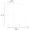imageIRIS USA 3 Panels Collapsible Clothes Rack with Shelf Customizable Garment Rack Foldable Clothes Drying Rack Locked and Leveled Perfect for any Space Modern and Fashionable White