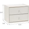 imageIRIS USA 3Shelves Modular Wood Stackable Storage Box Easy Assembly Customizable DIY Bookcase Stacking Storage Organizers Cube Storage Cubby Storage System Home Office Closet Light BrownWhite