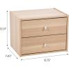 imageIRIS USA 3Shelves Modular Wood Stackable Storage Box Easy Assembly Customizable DIY Bookcase Stacking Storage Organizers Cube Storage Cubby Storage System Home Office Closet Light BrownLight Brown