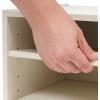 imageIRIS USA 3Shelves Modular Wood Stackable Storage Box Easy Assembly Customizable DIY Bookcase Stacking Storage Organizers Cube Storage Cubby Storage System Home Office Closet Light BrownWhite