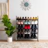imageIRIS USA 5Tier Shoe Rack Up to 15 Pairs Shoe Organizer for Closet Entryway Small Space Shoe Storage Shelf Tall Metal Shoe Rack Shoe Stand HighHeels BootsFixed