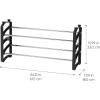 imageIRIS USA 5Tier Shoe Rack Up to 15 Pairs Shoe Organizer for Closet Entryway Small Space Shoe Storage Shelf Tall Metal Shoe Rack Shoe Stand HighHeels BootsFixed