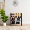 imageIRIS USA 5Tier Shoe Rack Up to 15 Pairs Shoe Organizer for Closet Entryway Small Space Shoe Storage Shelf Tall Metal Shoe Rack Shoe Stand HighHeels BootsFixed