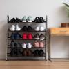 imageIRIS USA 5Tier Shoe Rack Up to 15 Pairs Shoe Organizer for Closet Entryway Small Space Shoe Storage Shelf Tall Metal Shoe Rack Shoe Stand HighHeels BootsFixed
