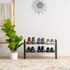imageIRIS USA 5Tier Shoe Rack Up to 15 Pairs Shoe Organizer for Closet Entryway Small Space Shoe Storage Shelf Tall Metal Shoe Rack Shoe Stand HighHeels BootsExpandableSlanted
