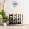 imageIRIS USA 5Tier Shoe Rack Up to 15 Pairs Shoe Organizer for Closet Entryway Small Space Shoe Storage Shelf Tall Metal Shoe Rack Shoe Stand HighHeels BootsExpandableFlat