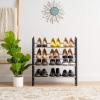 imageIRIS USA 5Tier Shoe Rack Up to 15 Pairs Shoe Organizer for Closet Entryway Small Space Shoe Storage Shelf Tall Metal Shoe Rack Shoe Stand HighHeels BootsExpandableSlanted