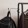 imageIRIS USA Clothes Rack for Hanging Clothes with 4 Wood Shelves Freestanding Clothing Rack Easy to Assemble Garment Rack Metal Sturdy Design Multipurpose Small Space Storage Solution BlackSlim