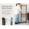 imageIRIS USA Clothes Rack for Hanging Clothes with 4 Wood Shelves Freestanding Clothing Rack Easy to Assemble Garment Rack Metal Sturdy Design Multipurpose Small Space Storage Solution Black5 Panel