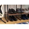 imageIRIS USA Clothes Rack for Hanging Clothes with 4 Wood Shelves Freestanding Clothing Rack Easy to Assemble Garment Rack Metal Sturdy Design Multipurpose Small Space Storage Solution Black4 Wood Shelves