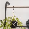 imageIRIS USA Clothes Rack for Hanging Clothes with 4 Wood Shelves Freestanding Clothing Rack Easy to Assemble Garment Rack Metal Sturdy Design Multipurpose Small Space Storage Solution BlackBlanket Ladder