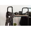 imageIRIS USA Clothes Rack for Hanging Clothes with 4 Wood Shelves Freestanding Clothing Rack Easy to Assemble Garment Rack Metal Sturdy Design Multipurpose Small Space Storage Solution Black4 Wood Shelves