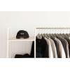 imageIRIS USA Clothes Rack for Hanging Clothes with 4 Wood Shelves Freestanding Clothing Rack Easy to Assemble Garment Rack Metal Sturdy Design Multipurpose Small Space Storage Solution White