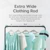imageIRIS USA Clothes Rack for Hanging Clothes with 4 Wood Shelves Freestanding Clothing Rack Easy to Assemble Garment Rack Metal Sturdy Design Multipurpose Small Space Storage Solution Black1 Metal Shelf