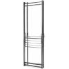 imageIRIS USA Clothes Rack for Hanging Clothes with 4 Wood Shelves Freestanding Clothing Rack Easy to Assemble Garment Rack Metal Sturdy Design Multipurpose Small Space Storage Solution Black5 Panel