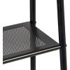 imageIRIS USA Clothes Rack for Hanging Clothes with 4 Wood Shelves Freestanding Clothing Rack Easy to Assemble Garment Rack Metal Sturdy Design Multipurpose Small Space Storage Solution Black4 Metal Shelves