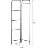 imageIRIS USA Clothes Rack for Hanging Clothes with 4 Wood Shelves Freestanding Clothing Rack Easy to Assemble Garment Rack Metal Sturdy Design Multipurpose Small Space Storage Solution Black2 Panel