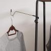 imageIRIS USA Clothes Rack for Hanging Clothes with 4 Wood Shelves Freestanding Clothing Rack Easy to Assemble Garment Rack Metal Sturdy Design Multipurpose Small Space Storage Solution BlackSlim