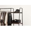 imageIRIS USA Clothes Rack for Hanging Clothes with 4 Wood Shelves Freestanding Clothing Rack Easy to Assemble Garment Rack Metal Sturdy Design Multipurpose Small Space Storage Solution Black4 Wood Shelves
