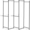 imageIRIS USA Clothes Rack for Hanging Clothes with 4 Wood Shelves Freestanding Clothing Rack Easy to Assemble Garment Rack Metal Sturdy Design Multipurpose Small Space Storage Solution Black5 Panel