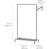 imageIRIS USA Clothes Rack for Hanging Clothes with 4 Wood Shelves Freestanding Clothing Rack Easy to Assemble Garment Rack Metal Sturdy Design Multipurpose Small Space Storage Solution Black1 Metal Shelf