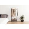 imageIRIS USA Clothes Rack for Hanging Clothes with Bottom Wood Shelf Freestanding Clothing Rack Easy to Assemble Garment Rack Metal Sturdy Design Multipurpose Small Space Storage Solution WhiteBlack
