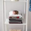 imageIRIS USA Clothes Rack for Hanging Clothes with Bottom Wood Shelf Freestanding Clothing Rack Easy to Assemble Garment Rack Metal Sturdy Design Multipurpose Small Space Storage Solution WhiteWhite