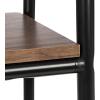 imageIRIS USA Clothes Rack for Hanging Clothes with Bottom Wood Shelf Freestanding Clothing Rack Easy to Assemble Garment Rack Metal Sturdy Design Multipurpose Small Space Storage Solution WhiteBlack