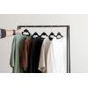 imageIRIS USA Clothes Rack for Hanging Clothes with Bottom Wood Shelf Freestanding Clothing Rack Easy to Assemble Garment Rack Metal Sturdy Design Multipurpose Small Space Storage Solution WhiteBlack