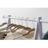 imageIRIS USA Clothes Rack for Hanging Clothes with Shelf Freestanding Clothing Rack Easy to Assemble Garment Rack Metal Sturdy Design Multipurpose Small Space Storage Solution White