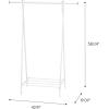 imageIRIS USA Clothes Rack for Hanging Clothes with Shelf Freestanding Clothing Rack Easy to Assemble Garment Rack Metal Sturdy Design Multipurpose Small Space Storage Solution White
