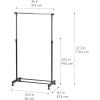 imageIRIS USA Foldable Drying Rack with Extendable Rods for Large Laundry Loads Clothes Drying Rack Freestanding Foldable Laundry Rack AntiSkid Feet Portable and Storable SilverSingle FixedWidth Rod