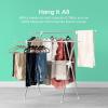 imageIRIS USA Foldable Drying Rack with Extendable Rods for Large Laundry Loads Clothes Drying Rack Freestanding Foldable Laundry Rack AntiSkid Feet Portable and Storable SilverDrying Rack