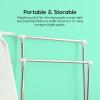 imageIRIS USA Foldable Drying Rack with Extendable Rods for Large Laundry Loads Clothes Drying Rack Freestanding Foldable Laundry Rack AntiSkid Feet Portable and Storable SilverDrying Rack