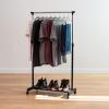 imageIRIS USA Foldable Drying Rack with Extendable Rods for Large Laundry Loads Clothes Drying Rack Freestanding Foldable Laundry Rack AntiSkid Feet Portable and Storable SilverSingle FixedWidth Rod