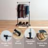 imageIRIS USA Foldable Drying Rack with Extendable Rods for Large Laundry Loads Clothes Drying Rack Freestanding Foldable Laundry Rack AntiSkid Feet Portable and Storable SilverSingle FixedWidth Rod